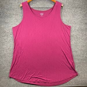 Logo Layers Tank Top Women's Plus 3XP Purple Activewear Stretch Breathable